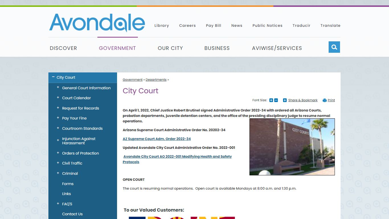 City Court | City of Avondale