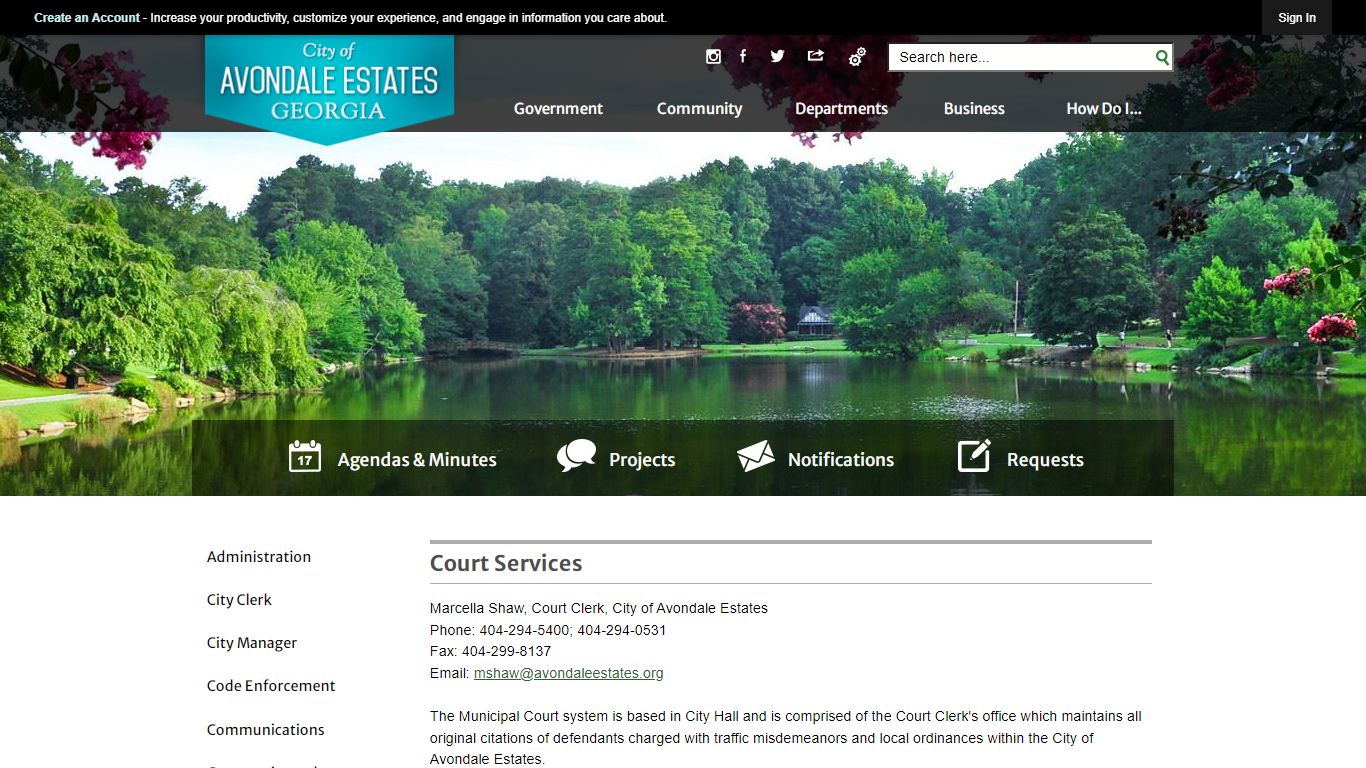 Court Services | Avondale Estates, GA