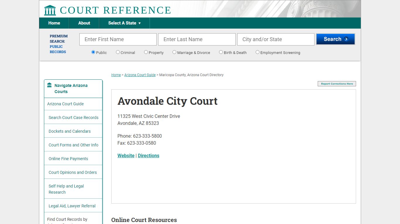 Avondale City Court - Courtreference.com