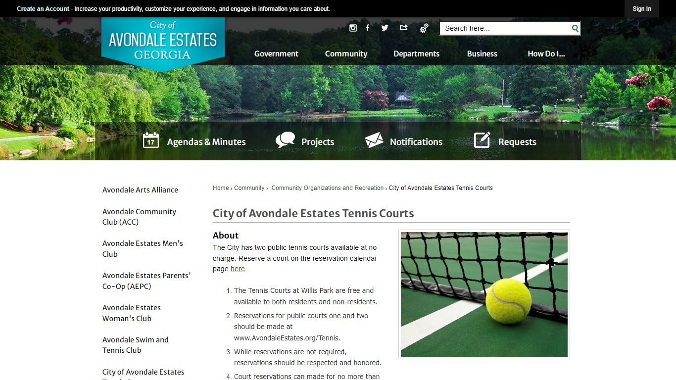 City of Avondale Estates Tennis Courts | Avondale Estates, GA
